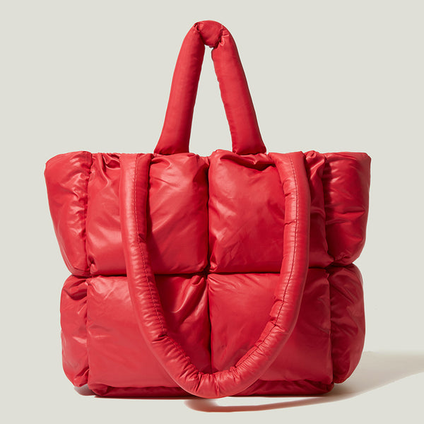 THE CANDY RED POUFFY BAG